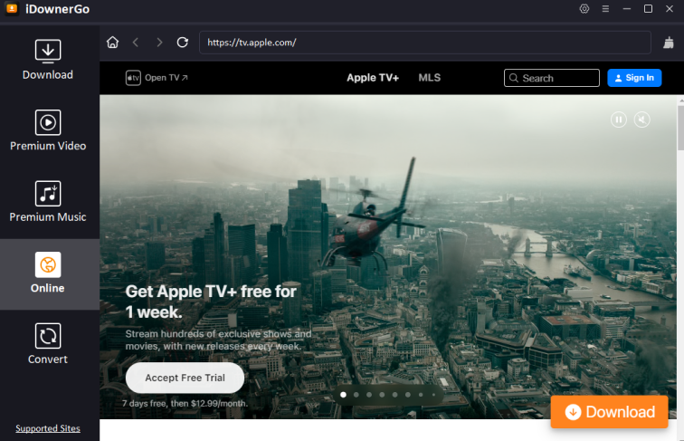 choose download setting