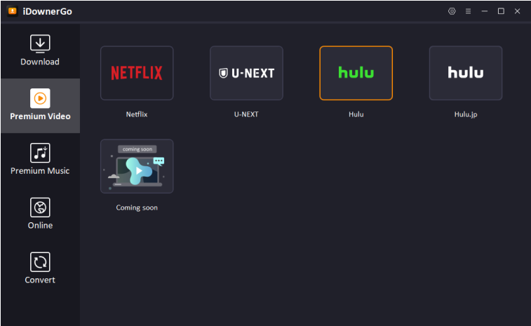 select hulu downloader