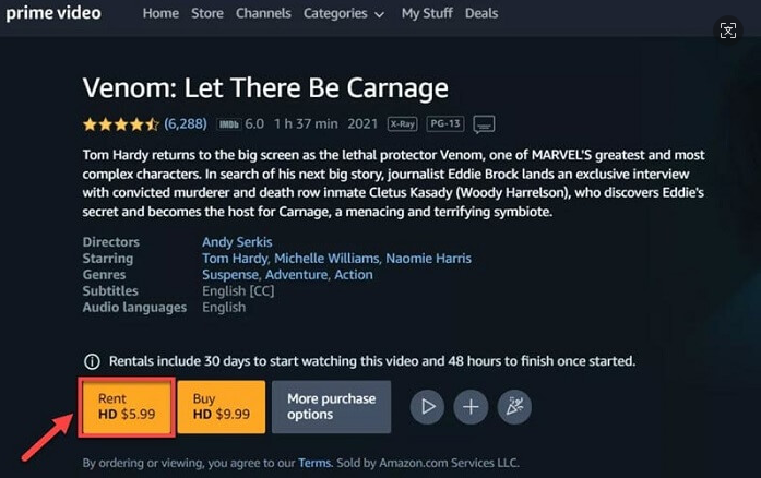 Ausgeliehener Amazon Prime Film