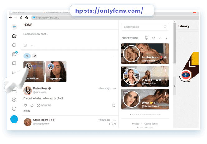 parcourir le fil d'actualité onlyfans