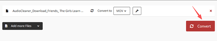CloudConvert MP4 zu MOV