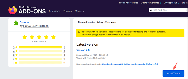 cococut downloader für firefox