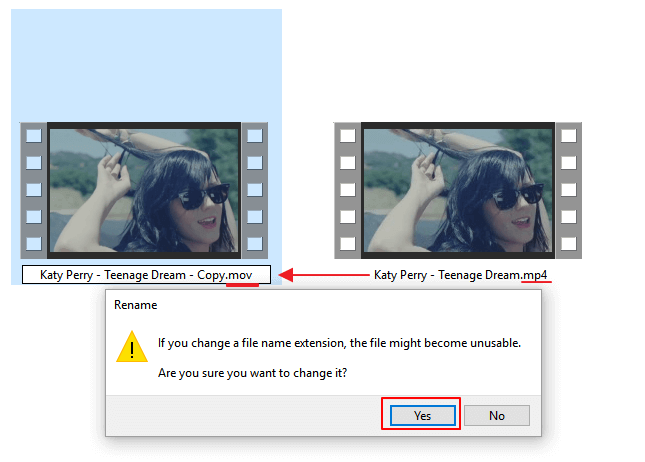 MP4 zu MOV manuell konvertieren