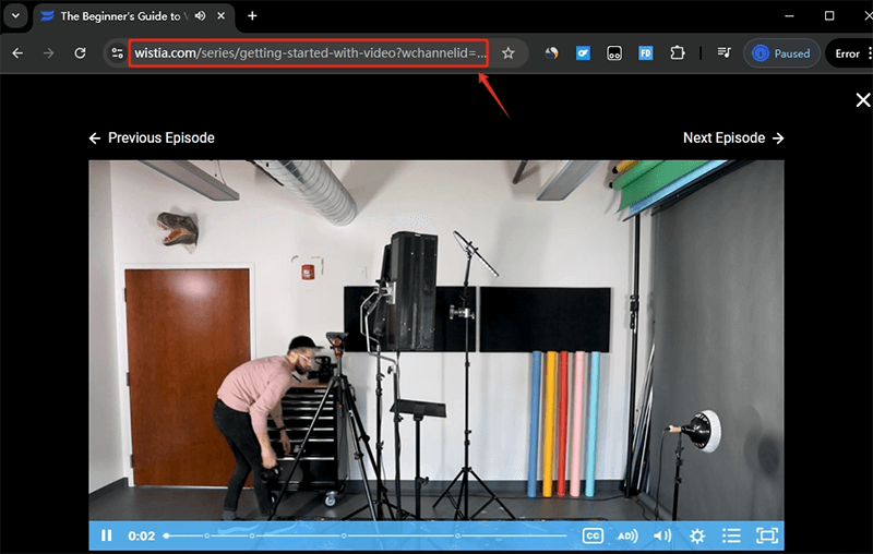 copy wistia video url