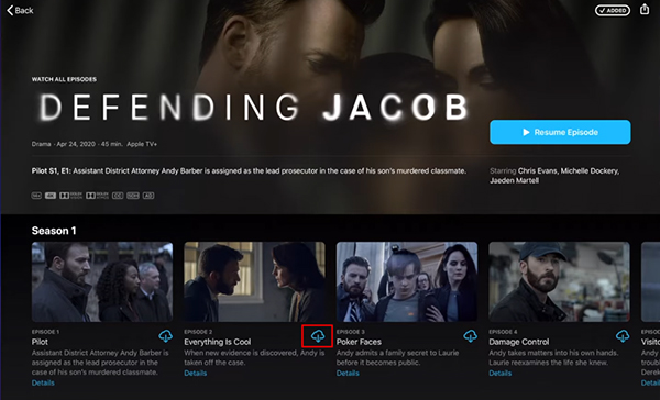 apple tv番組をダウンロード