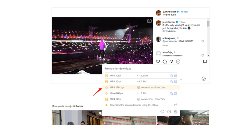 download instagram mp3 chrome