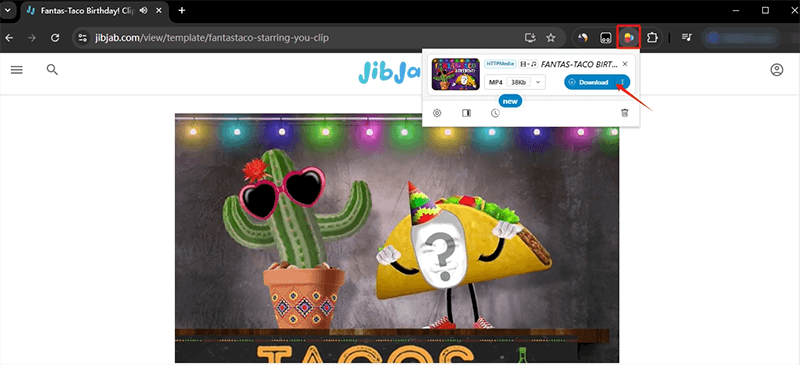 save jibjab video chrome