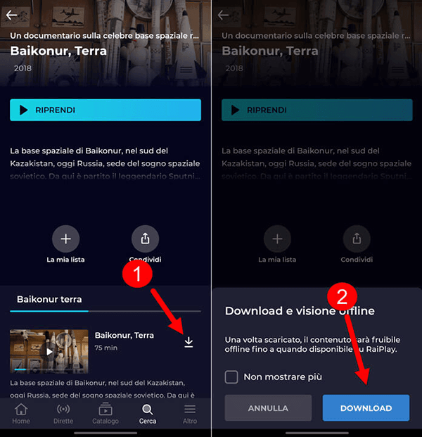 télécharger la vidéo raiplay app