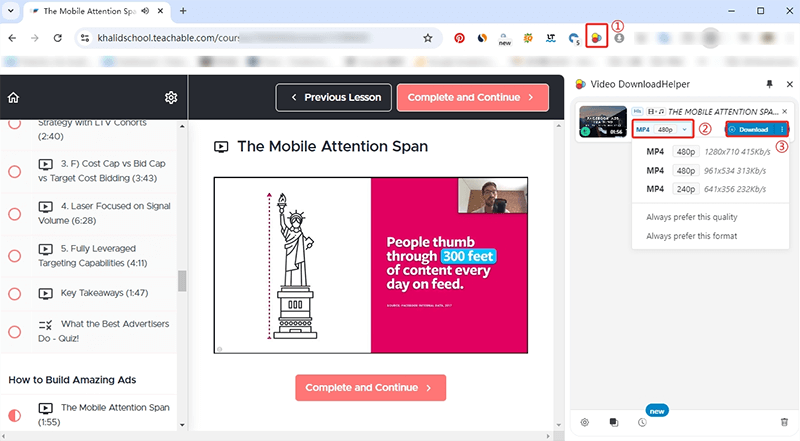 download teachable video chrome