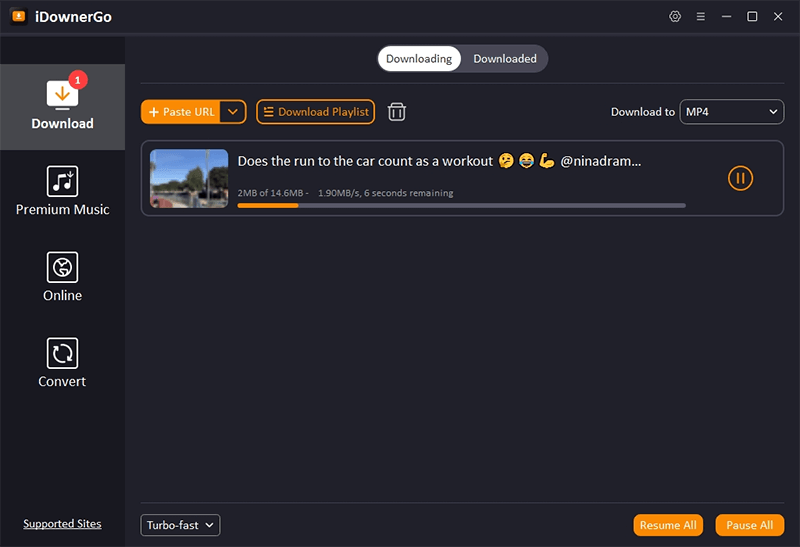 downloading triller video