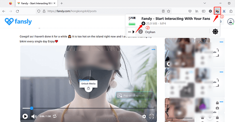 extension firefox téléchargeuse fansly