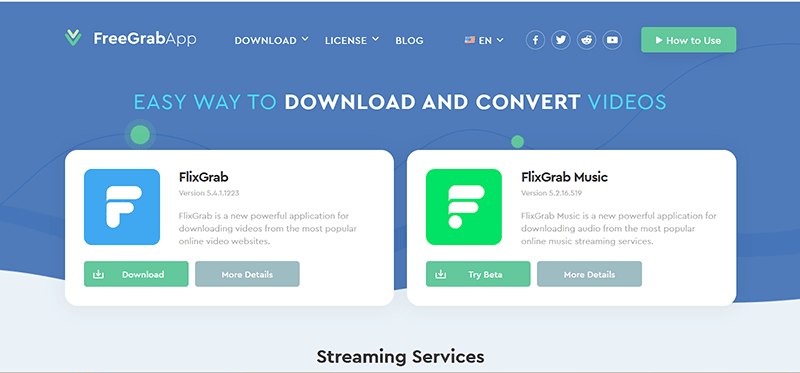 FreeGrabApp Webseite