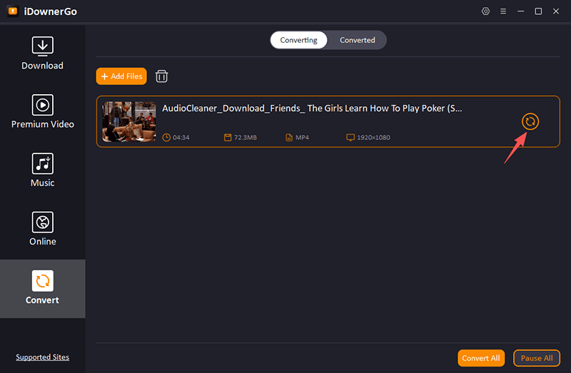 MP4 in idownergo importieren