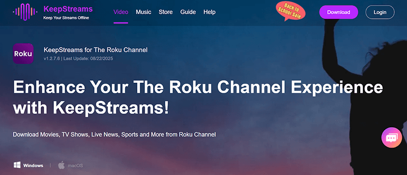 KeepStreams Roku Channel Downloader