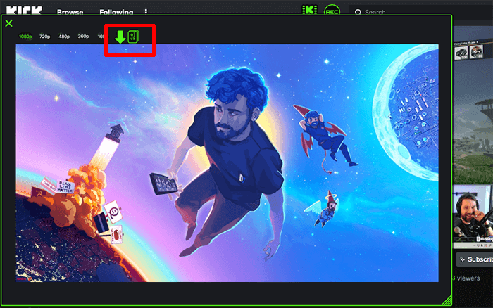kick vod downloader chrome