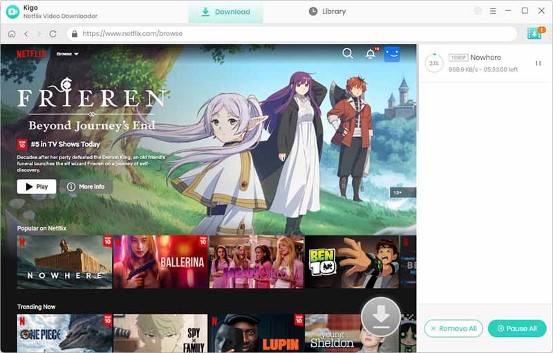 kigo downloading netflix