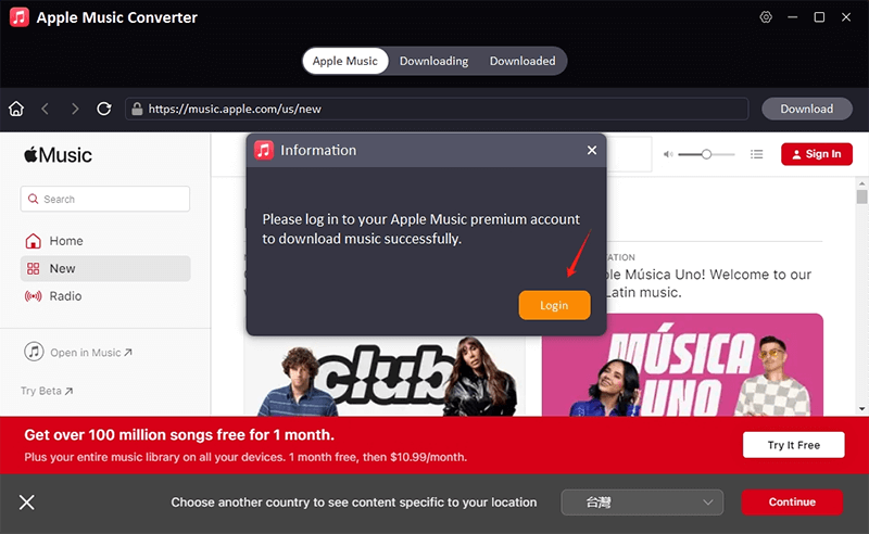 login apple music account