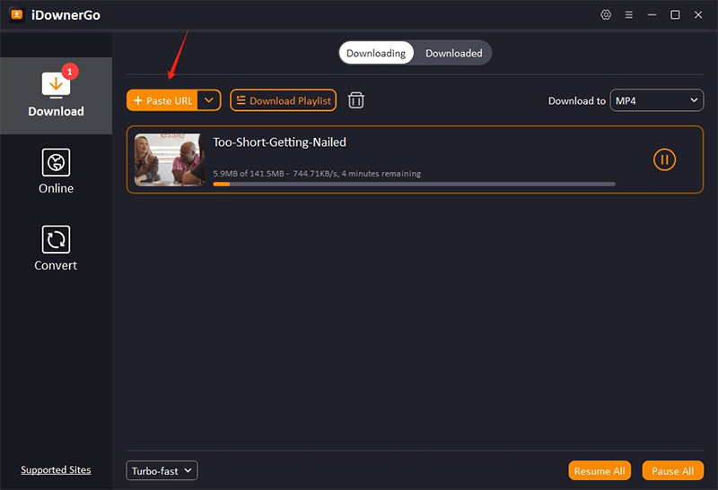 paste myspace video url