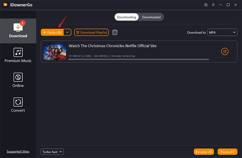 paste netflix video url