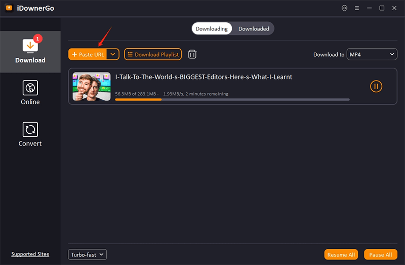 paste odysee video url