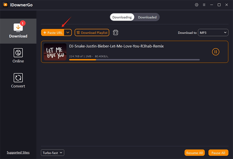 paste soundcloud song url