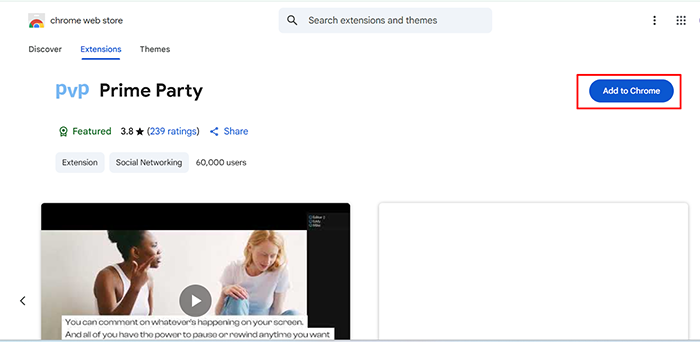 extension prime party