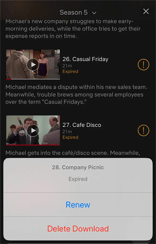 renew netflix downloads on netflix app