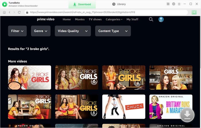 rechercher prime video sur tuneboto