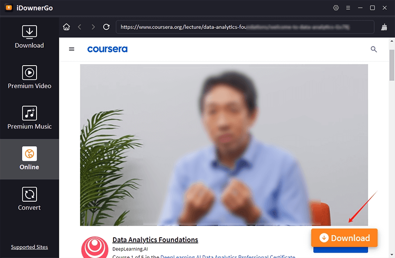 search for coursera course