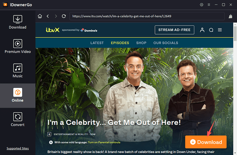 search for itvx video