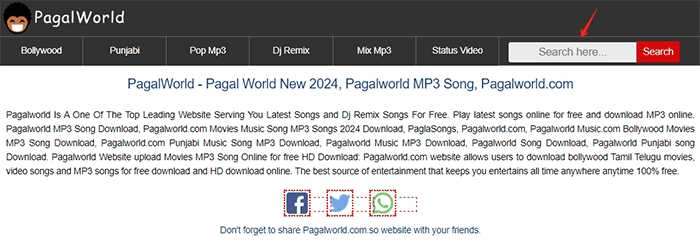 search for song from pagalworld