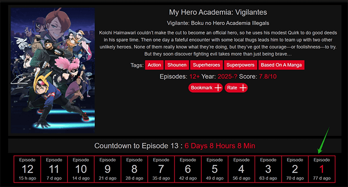 select animeheaven episode