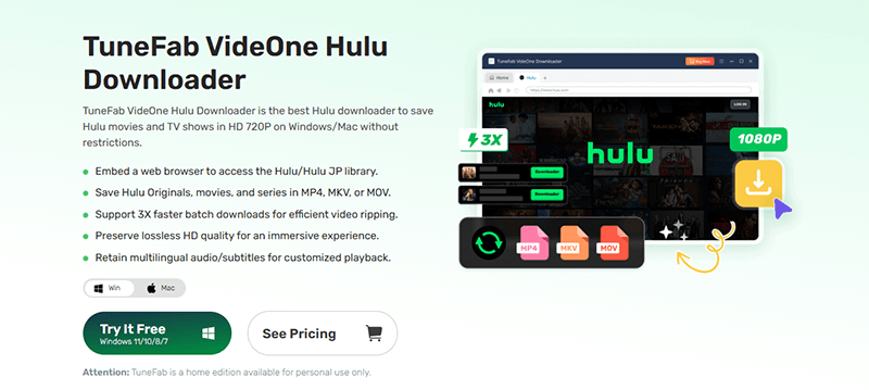 TuneFab VideOne Hulu Downloader