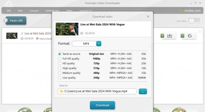 use freemake video downloader