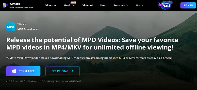 Y2Mate DRM MPD Downloader